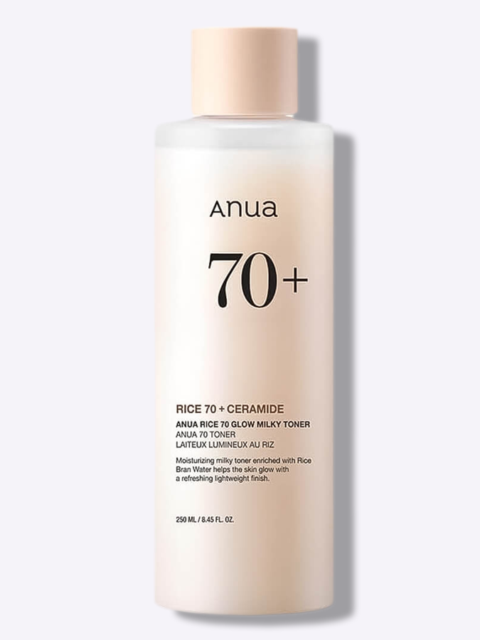 Питательный молочный тонер для лица с экстрактом риса ANUA Rice 70 Glow Milky Toner, 250 мл