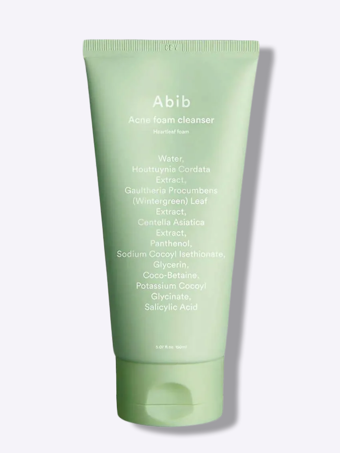 Гипоаллергенная очищающая пенка для жирной и проблемной кожи Abib Acne Foam Cleanser Heartleaf Foam, 150 мл