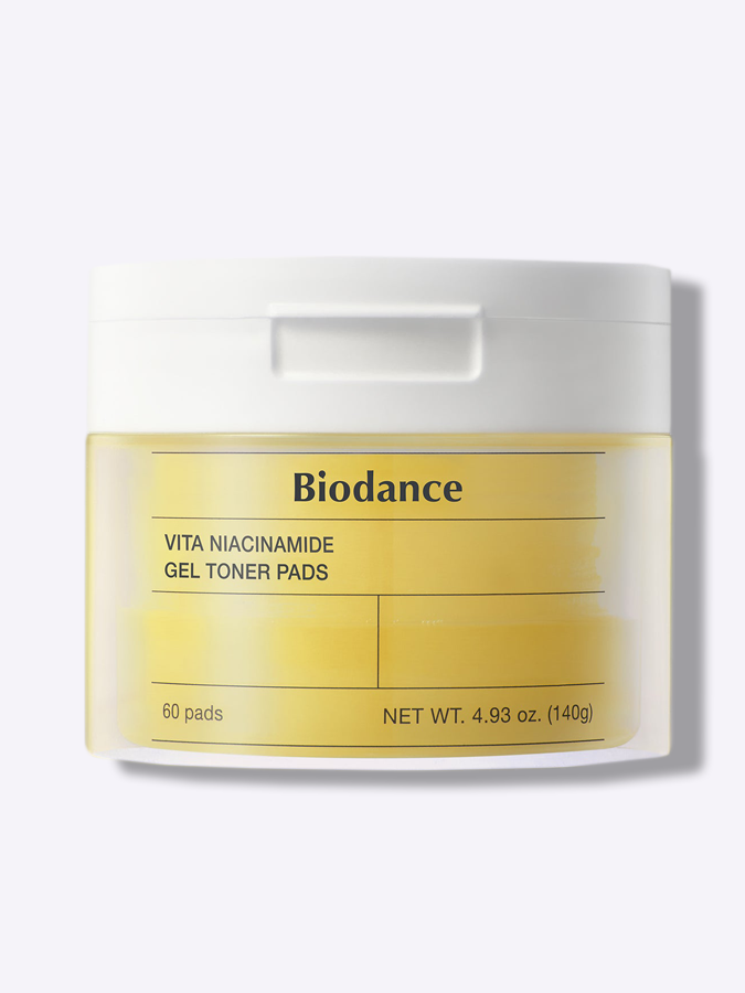 Осветляющие гелевые тонер-пэды для сияния кожи лица Biodance Vita Niacinamide Gel Toner Pad, 60 шт