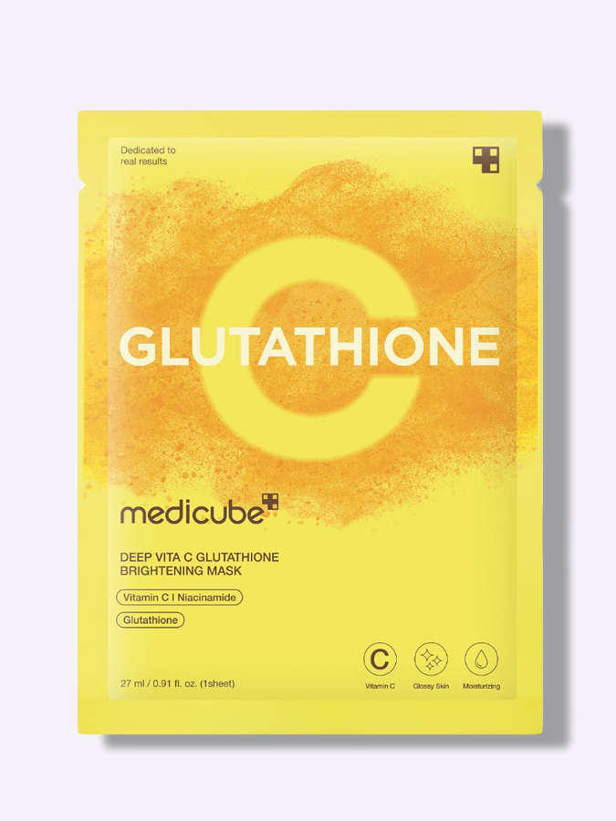 Тканевая маска с глутатионом для ровного тона и сияния кожи Medicube Deep Vita C Glutathione Brightening Mask, 27 г