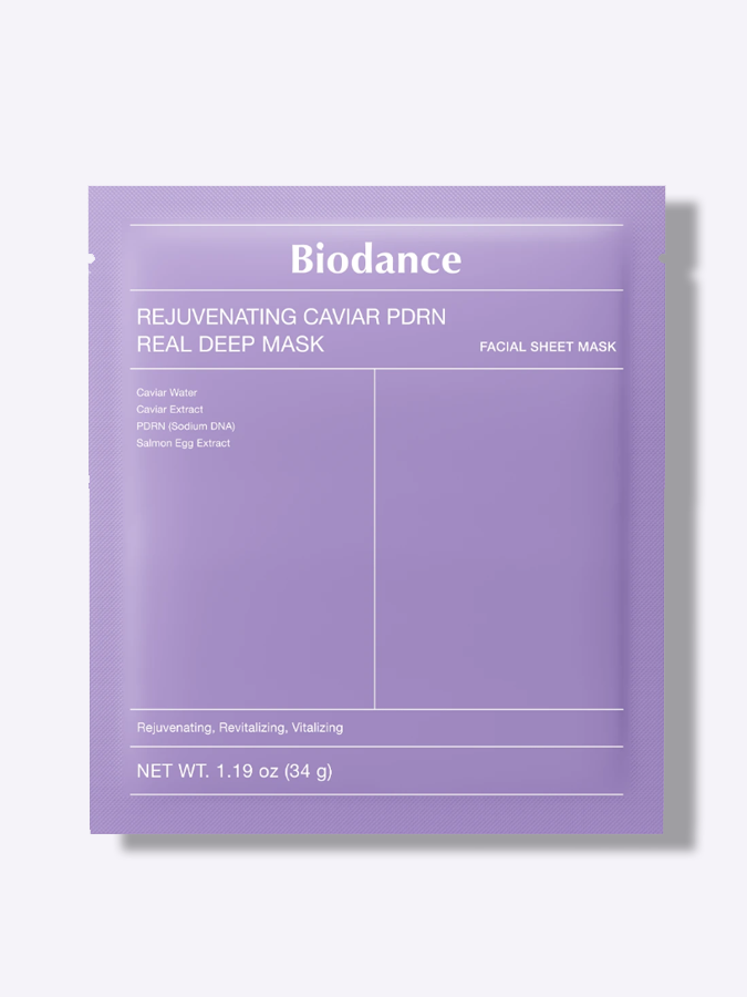 Омолаживающая гидрогелевая маска с ПДРН и икрой Biodance Rejuvenating Caviar PDRN Real Deep Mask, 34 г