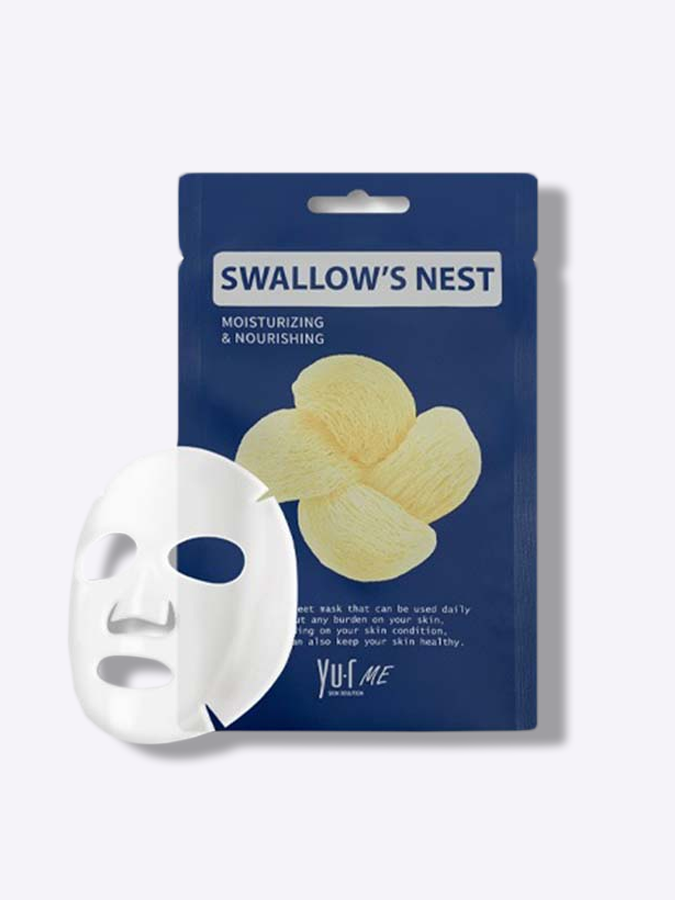 Тканевая маска для лица с экстрактом ласточкиного гнезда YU.R Me Swallow's Nest Sheet Mask, 25 мл 