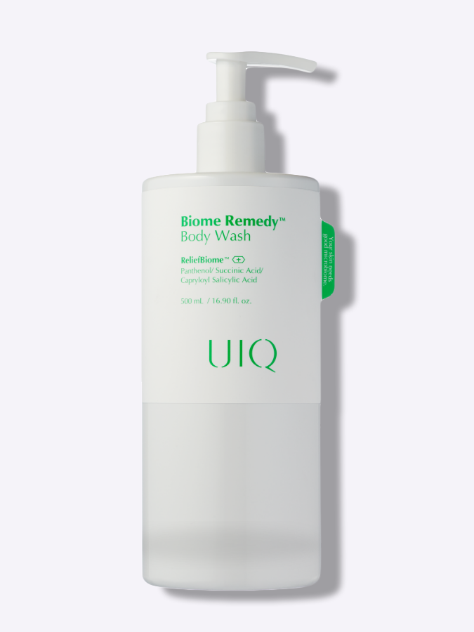 Мягкий обновляющий гель для душа с пробиотиками и LHA-кислотой UIQ Biome Remedy Body Wash, 500 мл