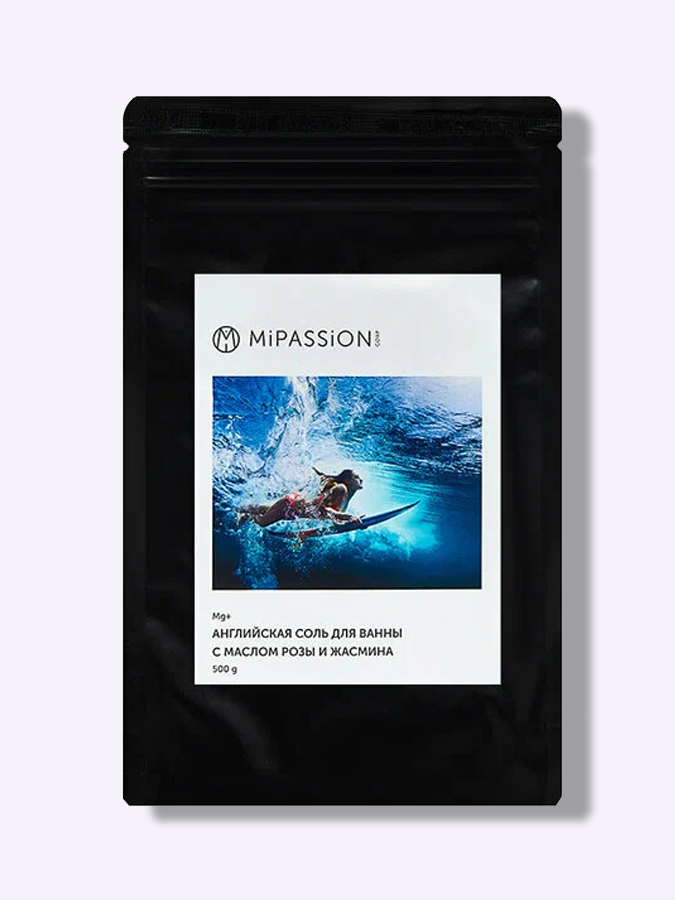 Английская соль с маслом розы и жасмина MiPASSiON, 500 г