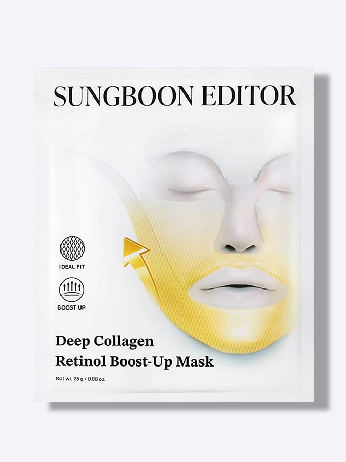 Подтягивающая гидрогелевая маска с ретинолом и коллагеном Sungboon Editor Deep Collagen Retinol Tension Boost Up Mask, 25 мл