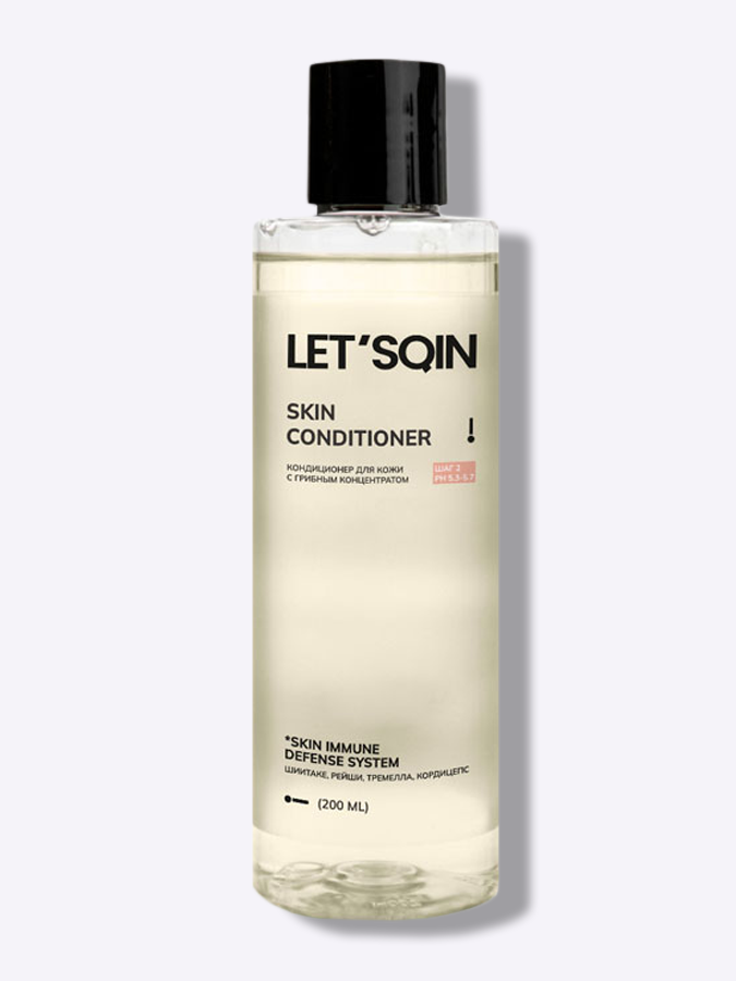 Кондиционер-тонер для кожи с грибным концентратом LET'SQIN Skin Conditioner, 200 мл 