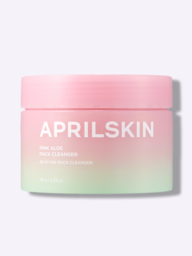 Двухфазное средство: очищающий бальзам и пенка c розовым алоэ APRILSKIN Pink Aloe Pack Cleanser, 120 г