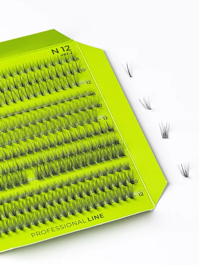 Накладные ресницы ПАЛЕТКА УНИВЕРСАЛЬНАЯ N12 ver.2 SHE SEE EYELASHES PROFESSIONAL LINE №12.2