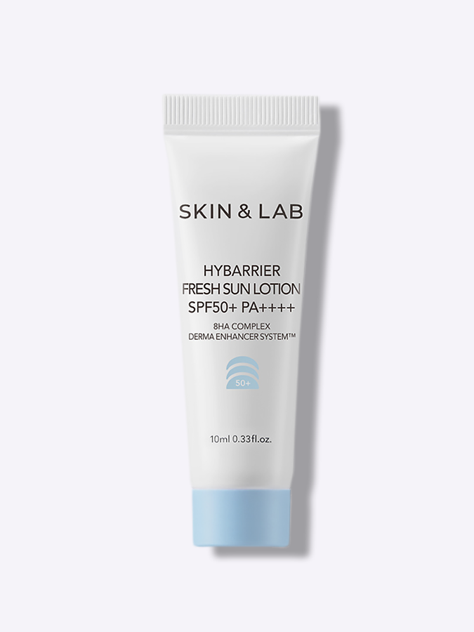 Cолнцезащитный крем для сухой и чувствительной кожи SKIN&LAB Hybarrier Fresh Sun Lotion SPF 50+ PA++++, 10 мл (миниатюра)