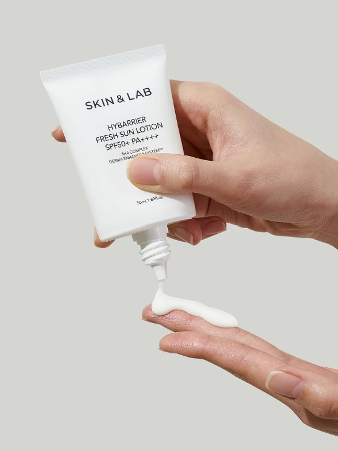 Cолнцезащитный крем для сухой и чувствительной кожи SKIN&LAB Hybarrier Fresh Sun Lotion SPF 50+ PA++++, 50 мл