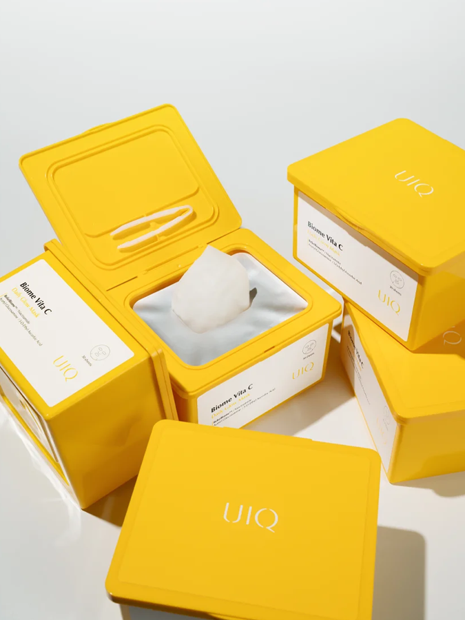 Набор масок для сияния кожи с витамином C UIQ Biome Vita C Glow Mask, 30 шт