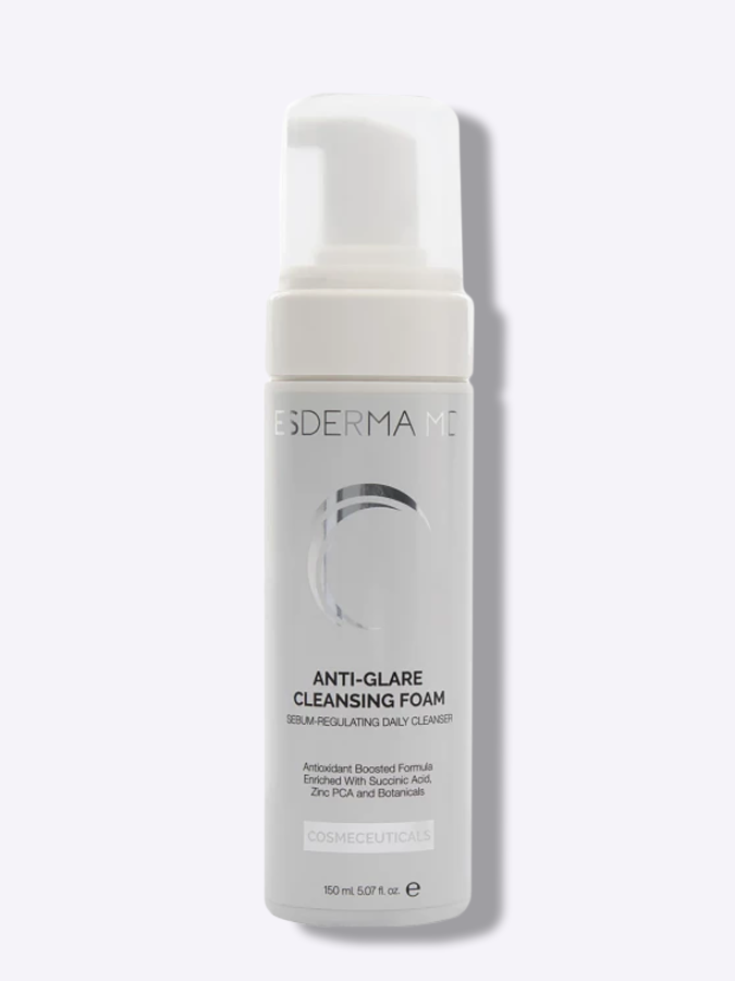 Матирующая пенка для умывания с янтарной кислотой и цинком ESDERMA MD Anti-Glare Cleansing Foam, 150 мл