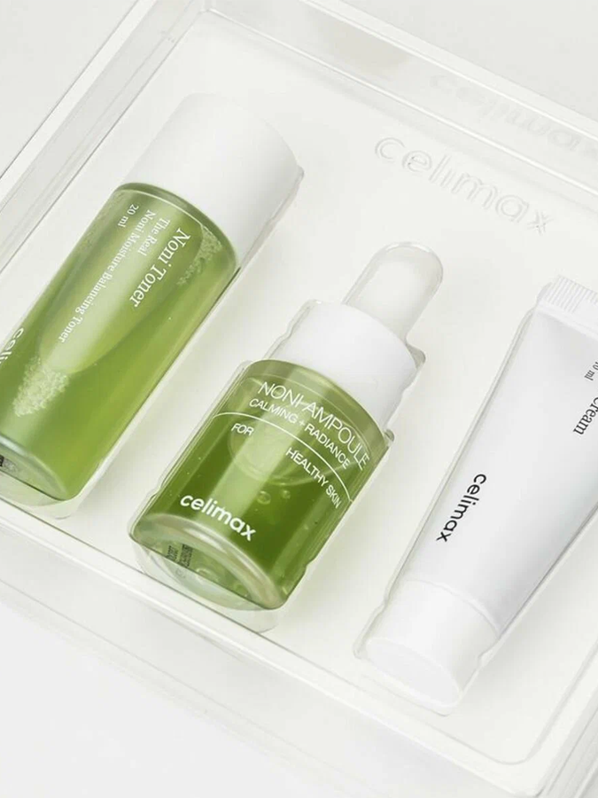 Набор восстанавливающих для лица на основе нониCelimax The Real Noni Starter Kit, 3 items