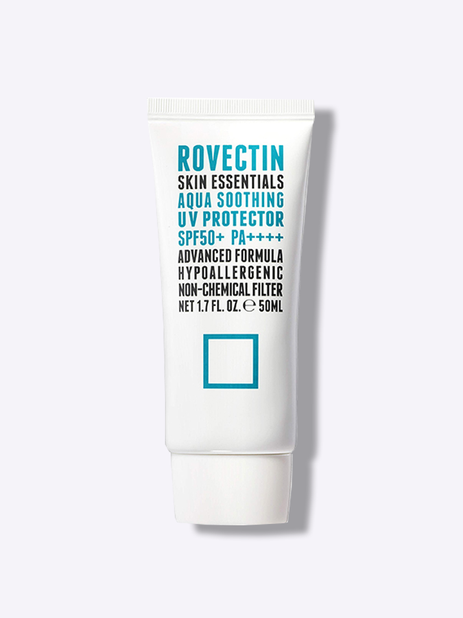 Минеральный солнцезащитный крем для лица с успокаивающим действием Rovectin Skin Essentials Aqua Soothing UV Protector SPF 50+ PA++++, 50 мл