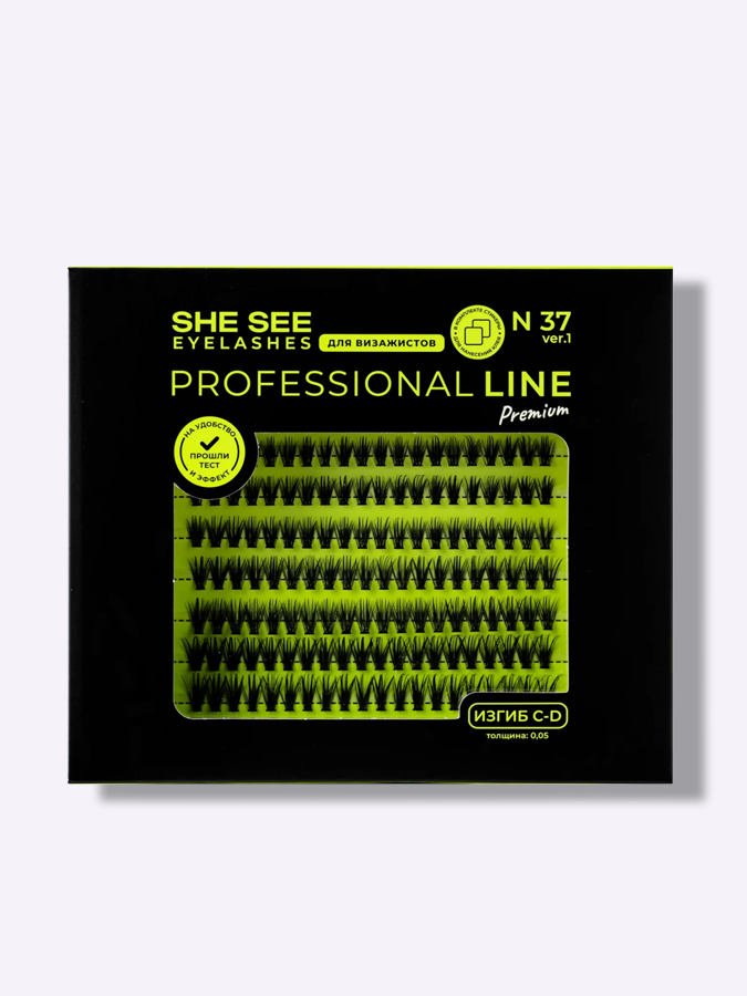 Накладные ресницы ПАЛЕТКА "КЛАССИКА 40D" N37 ver.1 SHE SEE EYELASHES PROFESSIONAL LINE №37.1