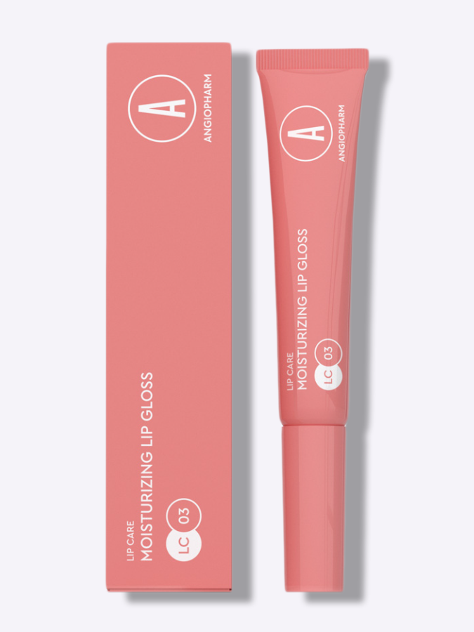 Блеск для губ "Нежный персик" ANGIOPHARM Moisturizing Lip Gloss, 10 мл