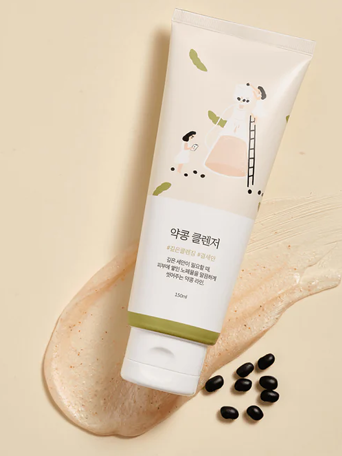 Питательная пенка-скраб на основе соевых бобов Round Lab Soybean Cleanser, 150 мл