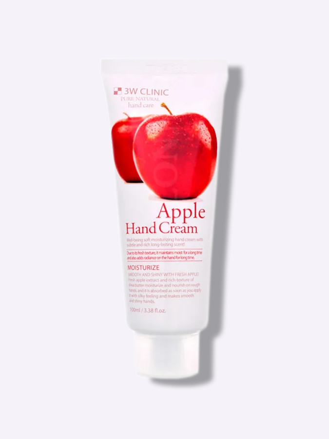 Тонизирующий крем для рук с экстрактом яблока 3W Clinic Apple Hand Cream, 100 мл