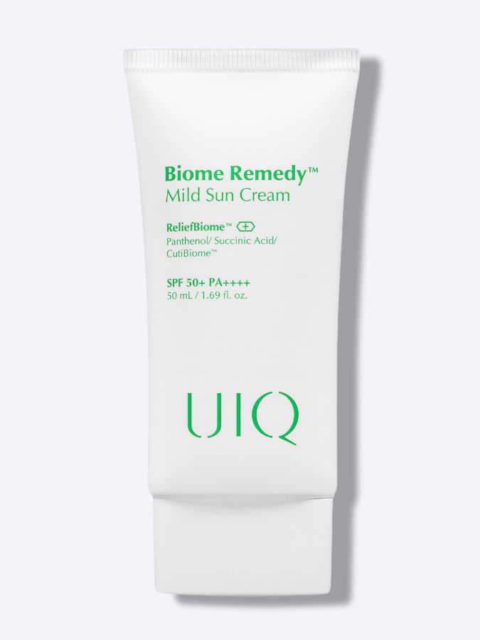 Успокаивающий крем против фотостарения SPF50+ с пробиотиками  UIQ Biome Remedy™ Mild Sun Cream, 50мл