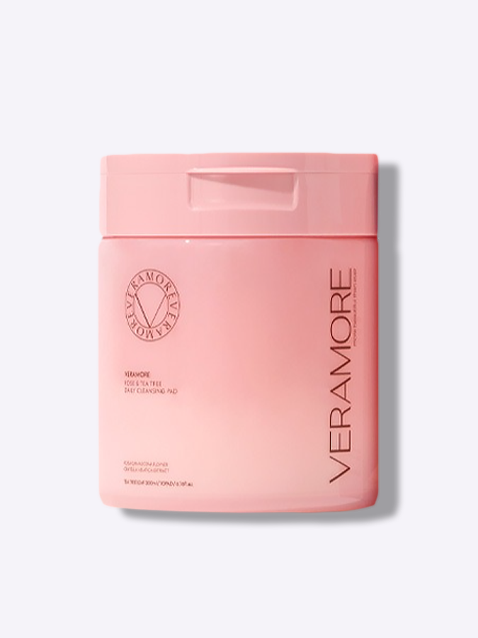 Очищающие пэды для лица с чайным деревом VERAMORE Rose and Tea-Tree Daily Cleansing Pad, 200 мл