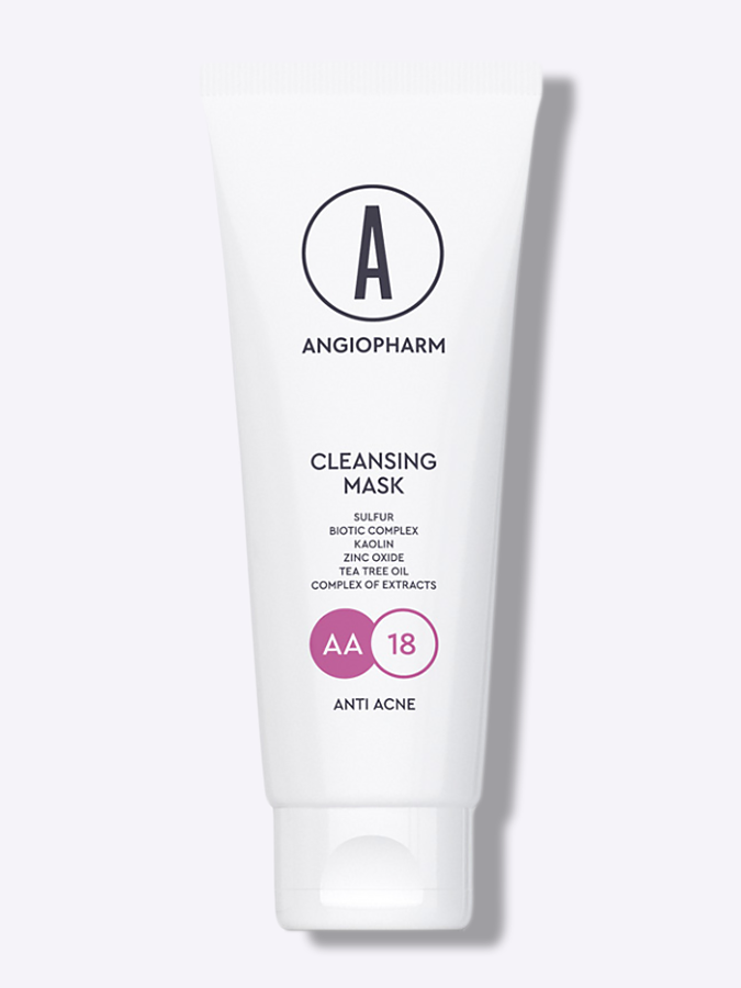 Очищающая маска для проблемной кожи лица ANGIOPHARM Cleansing Mask Anti Acne, 75 мл