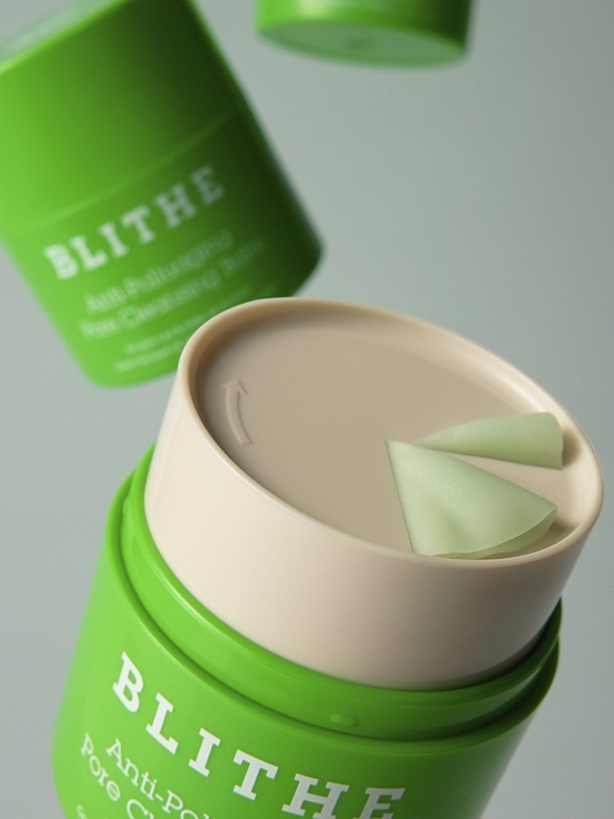 Очищающий гидрофильный бальзам с зелёным чаем и кислотами Blithe Anti-Polluaging Pore Cleansing Balm, 50 мл