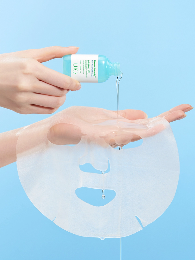 Охлаждающая маска с ПДРН для сужения пор UIQ Biome Remedy Pore Reset PDRN Calming Mask Sheet, 22 мл