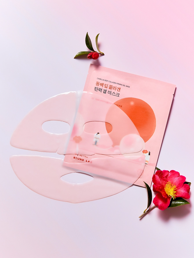 Гидрогелевая маска с экстрактом камелии и коллагеном Round Lab Camellia Deep Collagen Firming Gel Mask, 34 г