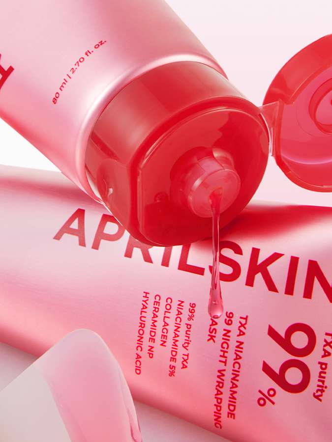 Ночная маска для лица с ниацинамидом для упругости, сужения пор и ровного тона APRILSKIN TXA Niacinamide 99 Night Wrapping Mask, 80 мл