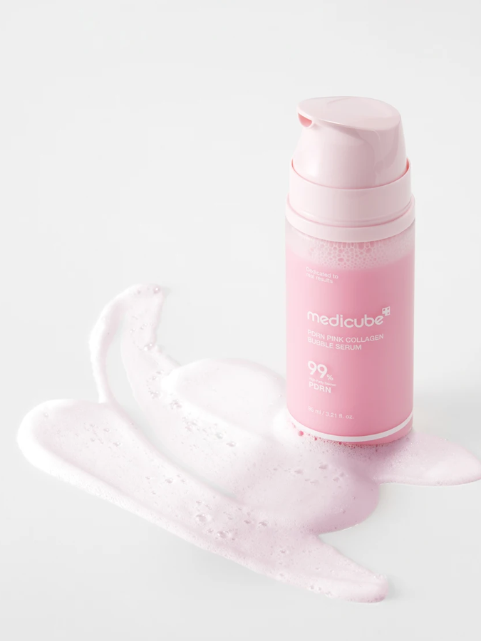 Пузырьковая сыворотка с ПДРН и коллагеном Medicube PDRN Pink Collagen Bubble Serum, 95 мл