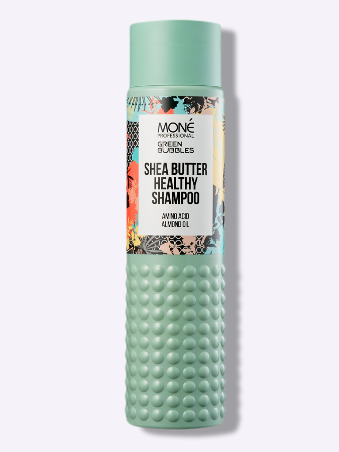 Укрепляющий шампунь для волос с маслом карите MONE Professional SHEA BUTTER HEALTHY SHAMPOO, 300 мл