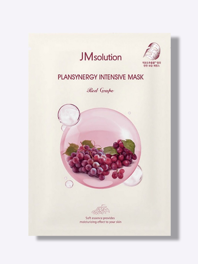 Укрепляющая тканевая маска с красным виноградом JMsolution Plansynergy Intensive Mask Red Grape, 30 мл