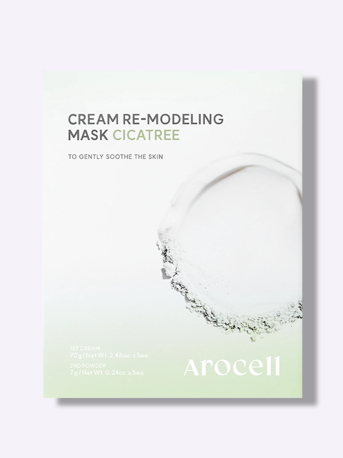 Успокаивающая альгинатная маска c центеллой и чайным деревом AROCELL Cream Remodeling Mask Cicatree, 77г х 5 шт