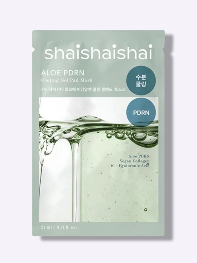 Охлаждающая гелевая маска c ПДРН SHAISHAISHAI Aloe PDRN Cooling Gelpad Mask,  21 мл