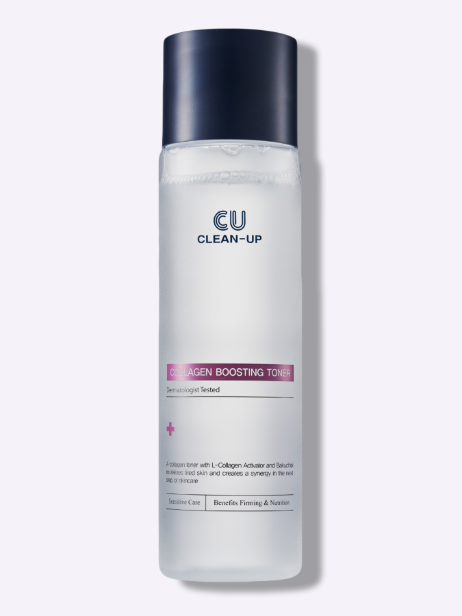 Укрепляющий тонер-бустер с коллагеном для лица CUSKIN CLEAN-UP Collagen Boosting Toner, 200 мл