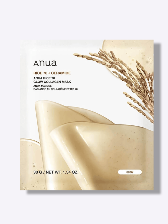 Питательная гидрогелевая маска с коллагеном и рисовой водой ANUA Rice 70 Glow Collagen Mask, 38 г Питательная гидрогелевая маска с коллагеном и рисовой водой ANUA Rice 70 Glow Collagen Mask, 38 г