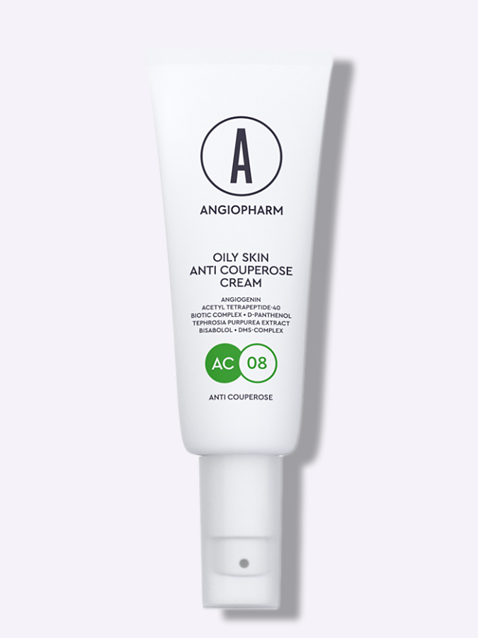 Антикуперозный крем для себопрофицитной кожи ANGIOPHARM OILY Skin Anti Couperose Cream, 50 мл