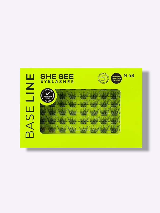 Накладные ресницы "СЕЛЕНА" N48 SHE SEE EYELASHES BASE LINE №48