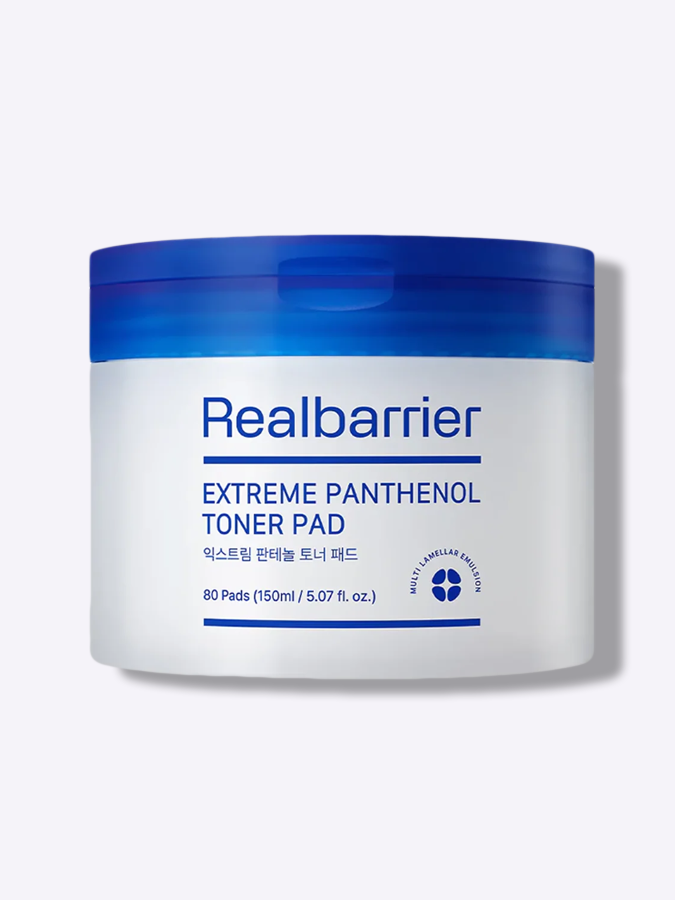 Ламеллярные восстанавливающие тонер-пэды с пантенолом Real Barrier Extreme Panthenol Toner Pad, 80 шт