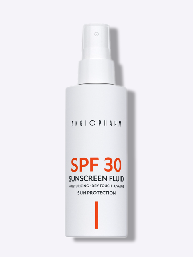 Солнцезащитный флюид SPF30 ANGIOPHARM Sunscreen Fluid, 100 мл