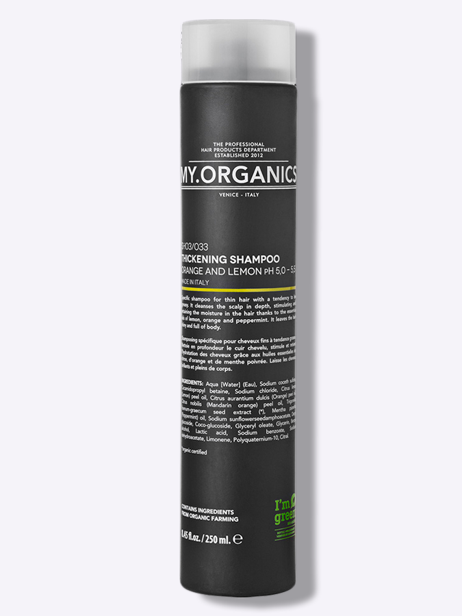 Укрепляющий шампунь для придания объема тонким волосам MY.ORGANICS THICKENING SHAMPOO, 250 мл