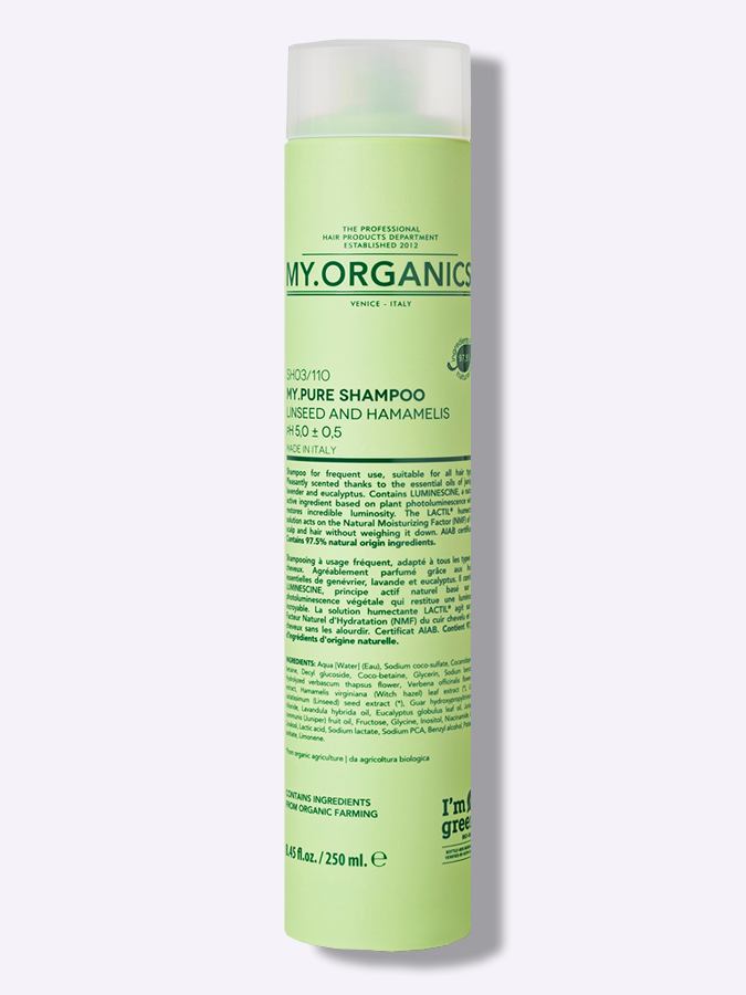 Ежедневный освежающий шампунь для волос с эфирными маслами лаванды, можжевельника и эвкалипта MY.ORGANICS MY.PURE SHAMPOO, 250 мл
