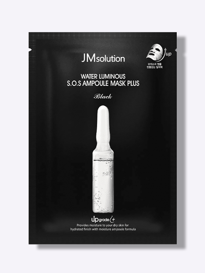 Восстанавливающая тканевая маска для лица JMsolution Water Luminous S.O.S. Ampoule Mask Plus Black, 30 мл