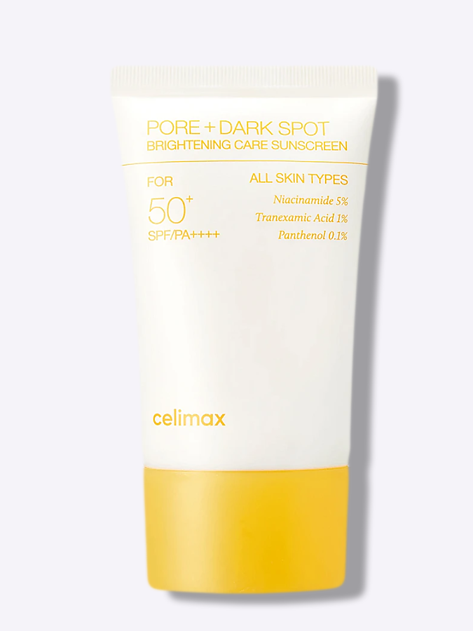 Солнцезащитный крем для лица с эффектом выравнивания тона Celimax Pore+Dark Spot Brightening Care Sunscreen SPF50+PA++++, 50 мл