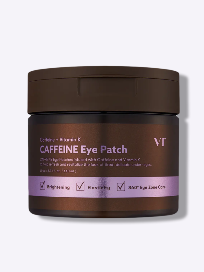 Тканевые патчи для верхнего и нижнего века с кофеином и пептидами VT COSMETICS Caffeine Eye Patch, 60 шт