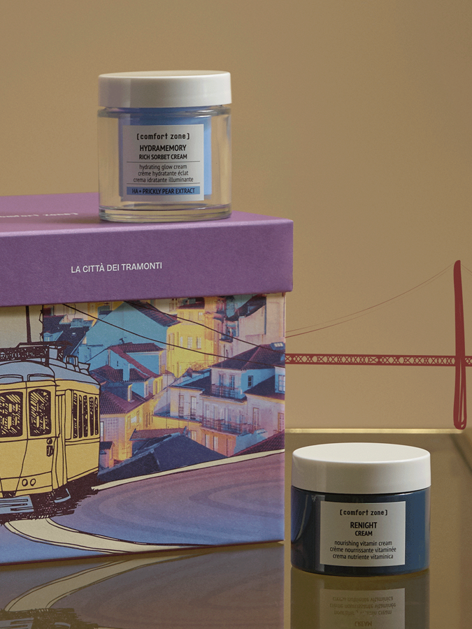 Набор для увлажнения и восстановления кожи лица "ГОРОД ЗАКАТОВ - ЛИССАБОН" Comfort Zone THE CITY OF SUNSETS, 2 items