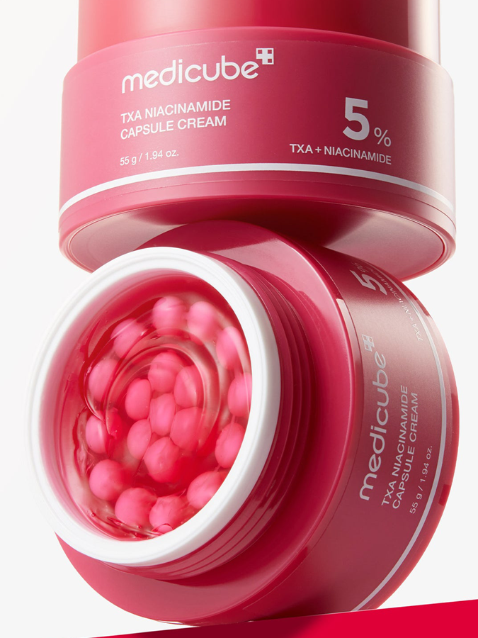 Осветляющий крем для лица с транексамовой кислотой Medicube TXA Niacinamide Capsule Cream, 55 г