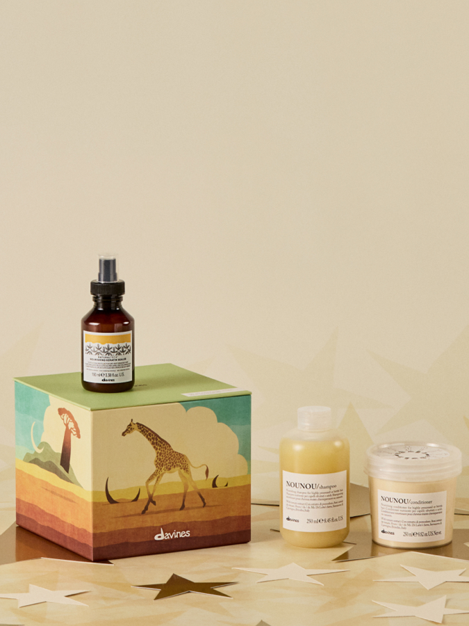 Набор для питания волос “Radiant Savanna” с уникальным наполнением Davines 2025 NOUNOU, 3 items
