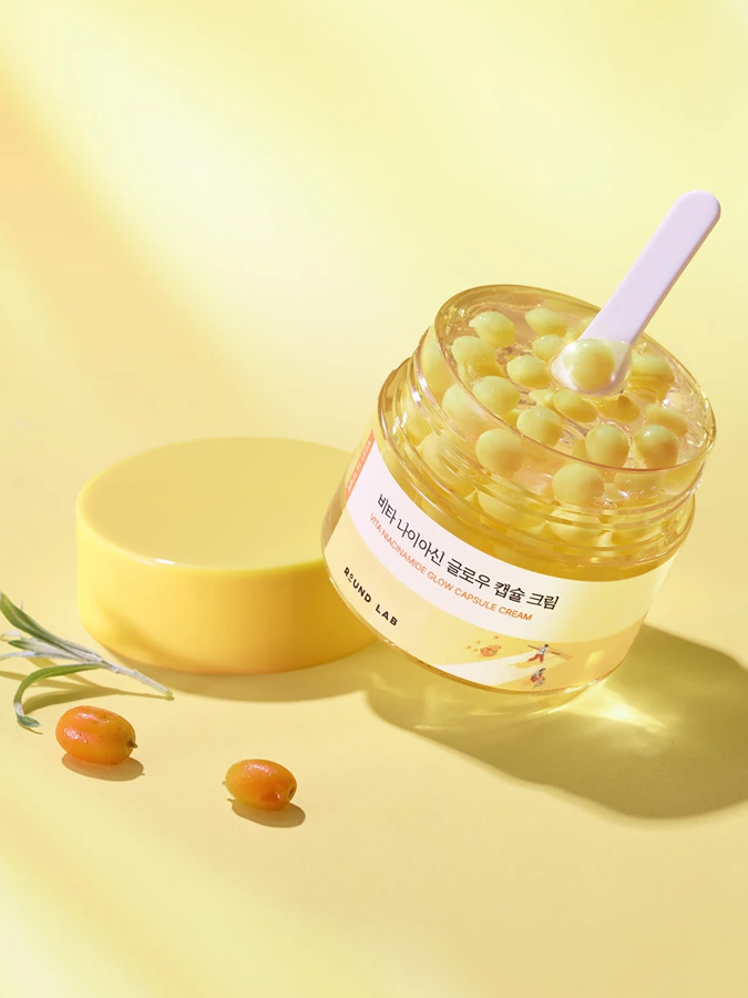Осветляющий капсульный крем с ниацинамидом для сияния кожи Round Lab Vita Niacinamide Glow Capsule Cream, 50 мл