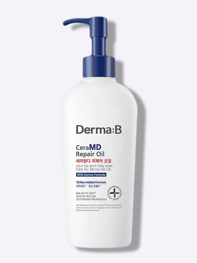 Восстанавливающее масло для тела с керамидами Derma:B CeraMD Repair Oil, 200 мл Восстанавливающее масло для тела с керамидами Derma:B CeraMD Repair Oil, 200 мл